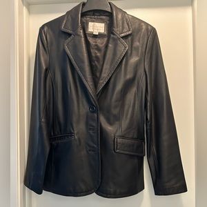 Women’s Medium Leather Coat - Worthington (genuine lambskin)